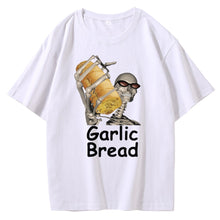 Load image into Gallery viewer, Garlic Bread Men T Shirt Graphic 100% Cotton  Unisex Summer Women Tshirts Loose Streetwear custom handmade print meme design
