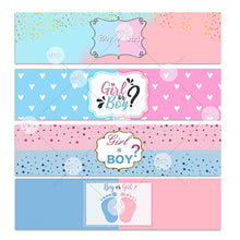 Load image into Gallery viewer, 10 Pieces Gender Reveal Party Decor Water Bottle Labels Stickers Box Decor Boy or Girl It&#39;s A Boy&#39;s A Girl Baby Shower Party
