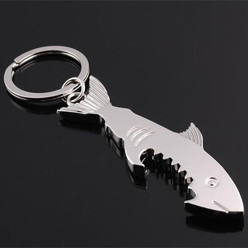 Shark Keychain Bottle Opener Fish Beer Bottle Opener Keychain Charms Bag Car Keys Accessories Keyring Jewelry Gift fisherman boat