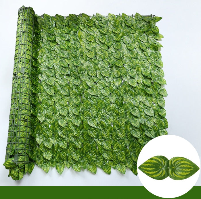 Artificial Ivy Hedge Green Leaf Fence Panels Faux Privacy Fence Screen for Home Outdoor Garden Balcony Decoration crafting material design art