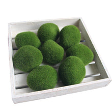 Load image into Gallery viewer, Artificial moss fake stone DIY decoration  Miniature Green Moss Balls Landscape Grass Plant Home Garden crafting material supplies
