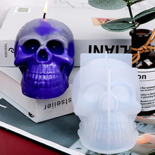 Load image into Gallery viewer, 3d Skull Candle Silicone Mold Diy Ghost Head Crafts Plaster Epoxy Soap Making mould Decoration Handmade craft art supply
