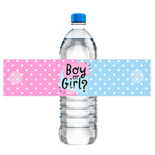 Load image into Gallery viewer, 10 Pieces Gender Reveal Party Decor Water Bottle Labels Stickers Box Decor Boy or Girl It&#39;s A Boy&#39;s A Girl Baby Shower Party
