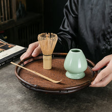 Load image into Gallery viewer, Matcha tea brush Baiben Li Song Dynasty tool green tea bowl stand dial stirring bamboo Chasen Chashaku japanese culture art crafting supplies froth foam
