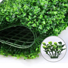 Load image into Gallery viewer, 20 Piece Artificial Grass Boxwood 25x25cm Backdrop Garden Fence Decor Greenery Wall Plant Topiary Hedge Backyard Decor crafting material DIY supplies
