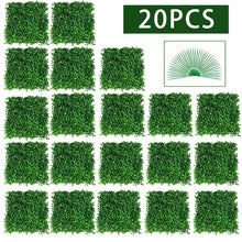 Load image into Gallery viewer, Artificial Boxwood Grass 25x25cm Backdrop Panels Topiary Hedge Plant Garden Backyard Fence Greenery Wall Decor crafting material DIY building art turf
