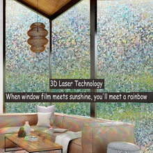 Load image into Gallery viewer, 3D Rainbow Window Film Electrostatic Privacy Window Films Translucent Adhesive Window Stickers Tinted When Exposed to Light art craft tool supply DIY
