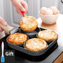 Load image into Gallery viewer, 4-hole Omelet Pan Frying Pot Thickened Non-stick Egg Pancake Steak Cooking Hamburger bread Breakfast Maker Induction cooker DIY craft tool
