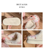 Load image into Gallery viewer, Sanrio kawaii Kuromi Cinnamoroll Hello Kitty Plush Shoes Slippers Women Home Cotton Slippers Warm Winter Girlfriend Christmas
