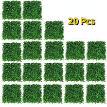 Load image into Gallery viewer, Artificial Flowers Boxwood Panels Topiary Hedge Plant 25x25cm Screen UV Protected Greenery Wall Grass Wall Panel crafting material privacy screen DIY
