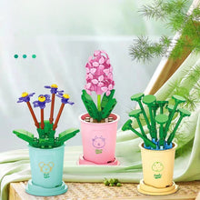 Load image into Gallery viewer, Bouquets Building Blocks Flower Arrangement Small Particles Immortal Flower Birthday Assembly material creative rose crafting tools
