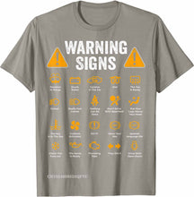 Load image into Gallery viewer, Funny Driving Warning Signs 101 Auto Mechanic Gift Driver T-Shirt T Shirt Cotton Mens Tops Tees custom handmade print
