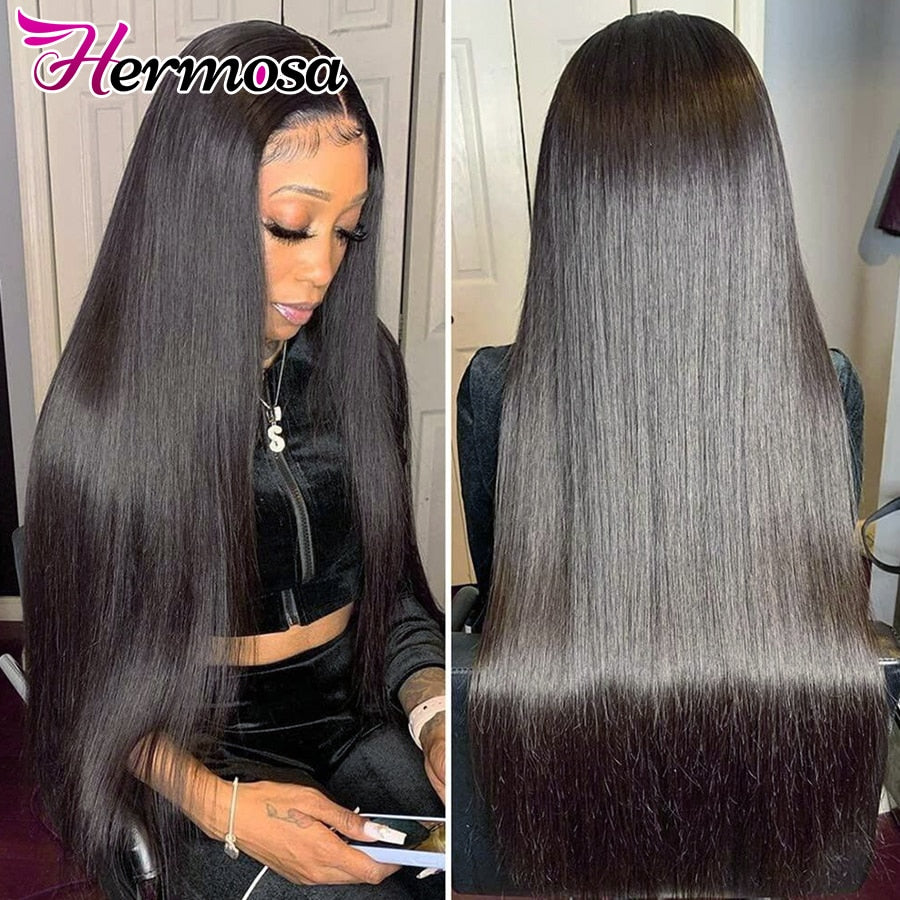 13x4 HD Lace Front Human Hair Wigs for Women 13x6 Transparent Straight Human Hair Lace Frontal Wig Pre Plucked With Baby Hair handmade