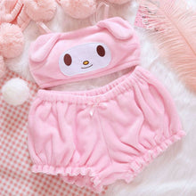 Load image into Gallery viewer, Kawaii Cartoon Autumn and Winter Mymelody Kuromi Cinnamoroll Pajamas Underwear Bra Little Devil Sexy Home Clothes

