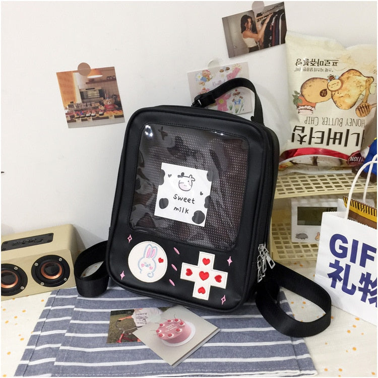 Cute Game Console Design Lolita Girls Shoulder Bag Fashion Nylon Backpacks Casual Ladies 3 Way Ita Bag New Student School Bag