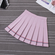 Load image into Gallery viewer, Y2k Summer Korean Fashion Short Women Skirt Casual Slim Elastic High-Waisted Striped Harajuku Pleated Plaid A-Line Mini Skirts
