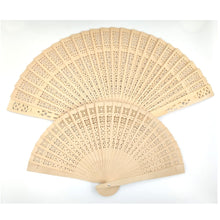 Load image into Gallery viewer, 50Pcs Personalized Engraved Wood Folding Hand Fan Wedding Personality Fans Birthday Customized Baby Party  Decor Gifts For Guest
