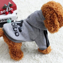 Load image into Gallery viewer, Adidog Clothes, Pet Dog Clothes for Small Medium Dogs, Cotton Hooded Sweatshirt, 2021 Hot Selling Warm Two-Legged Pet Jacket
