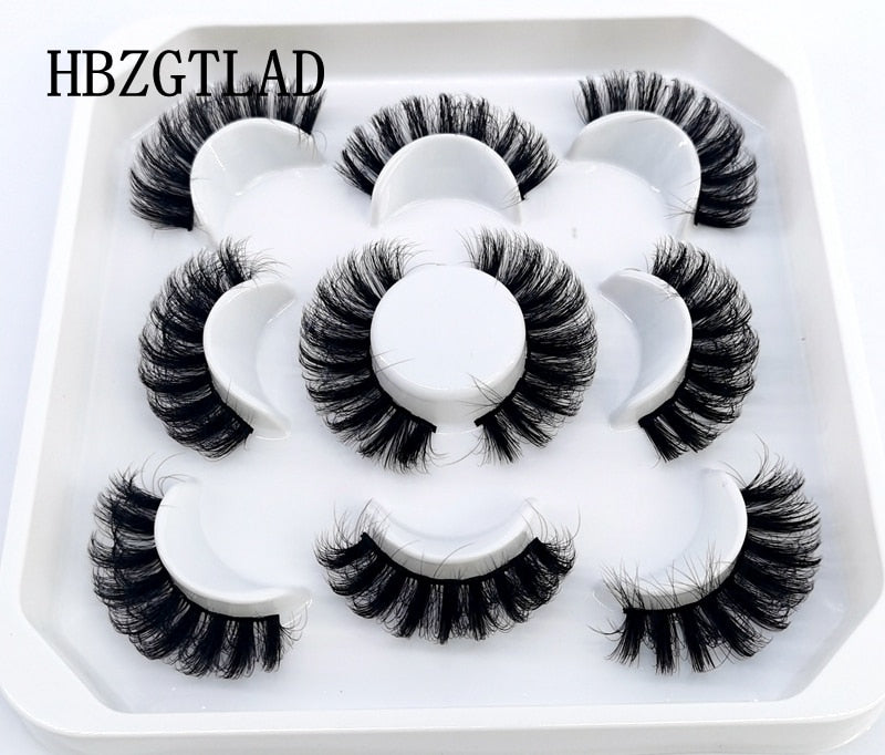 5 pairs 8-25mm Natural 3D Fluffy false eyelashes makeup kit Mixed Mink Lashes extension Dramatic Volume fake lashes