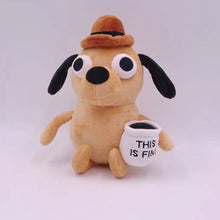 Load image into Gallery viewer, 22cm This is Fine Meme Dog Plush Coffee Cup Stuffed Plush Toy
