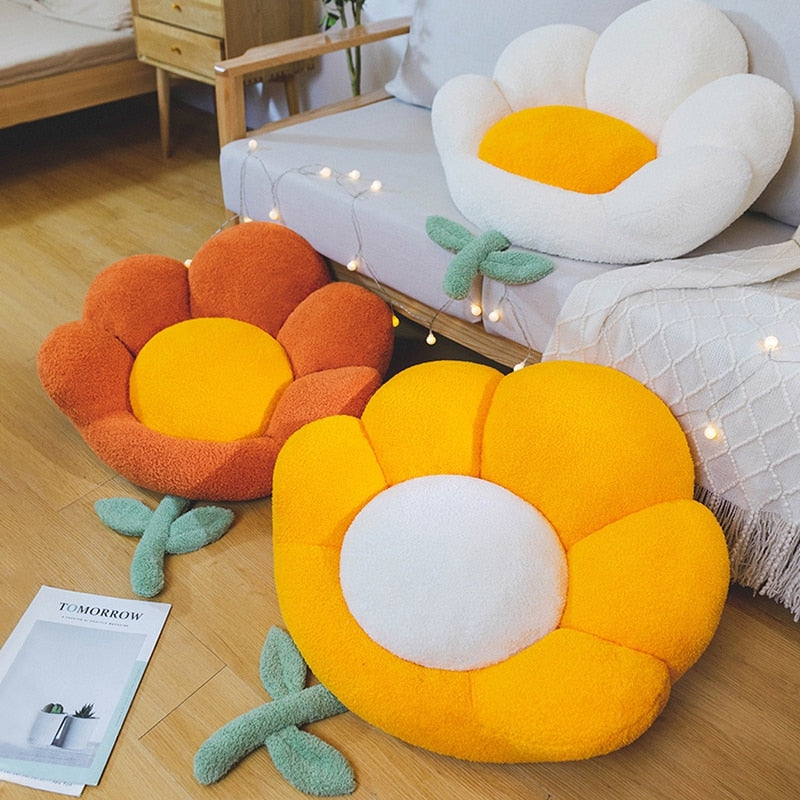 Flower Shaped Cushion Ins Cute Pillow Bedroom Tatami Bay Window