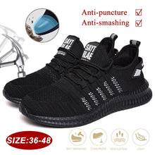 Load image into Gallery viewer, Summer Indestructible Work Shoes With Steel Toe Cap Safety Boots Puncture-Proof Work Sneakers Breathable Causal Safety Shoes Men

