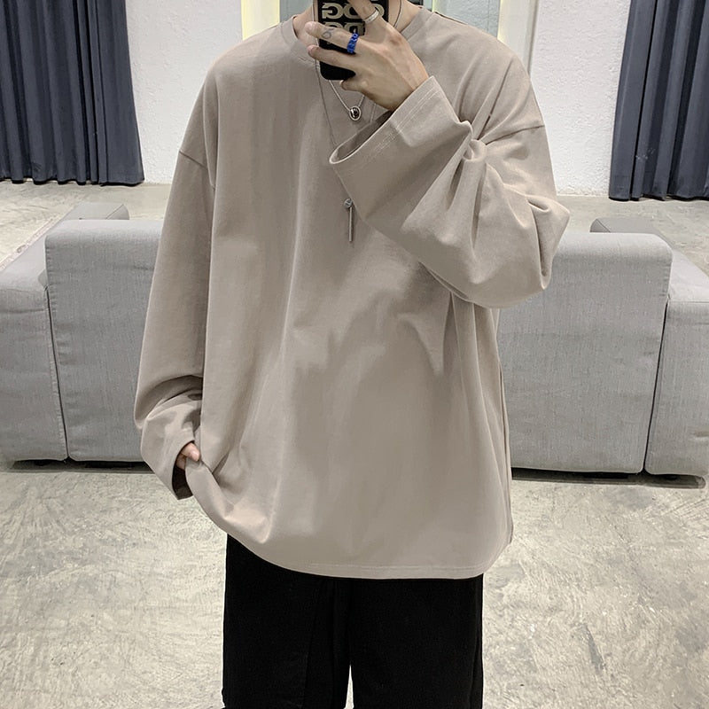 Oversized Solid 17 Colors Pullover Hoodies For Men 2022 Mens Streetwear Harajuku Sweatshirts Long Sleeve Korean Clothes Women