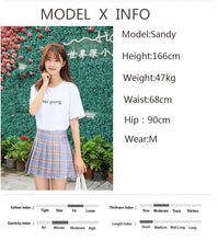 Load image into Gallery viewer, Y2k Summer Korean Fashion Short Women Skirt Casual Slim Elastic High-Waisted Striped Harajuku Pleated Plaid A-Line Mini Skirts
