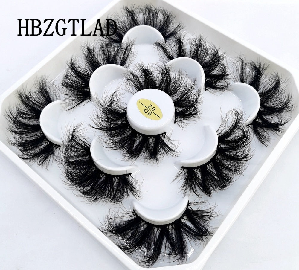 5 pairs 8-25mm Natural 3D Fluffy false eyelashes makeup kit Mixed Mink Lashes extension Dramatic Volume fake lashes