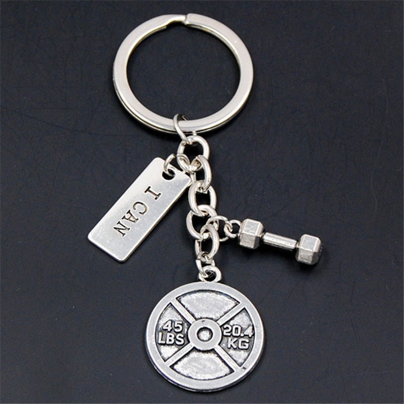 Barbell Dumbbell Keychain Charm Weight Fitness Gym Crossfit Powerlifting Gifts Strength Sports weightlifting bodybuilding aesthetics