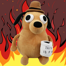 Load image into Gallery viewer, 22cm This is Fine Meme Dog Plush Coffee Cup Stuffed Plush Toy
