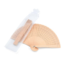 Load image into Gallery viewer, 50Pcs Personalized Engraved Wood Folding Hand Fan Wedding Personality Fans Birthday Customized Baby Party  Decor Gifts For Guest

