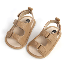 Load image into Gallery viewer, New Baby Sandals Baby Shoes Baby Boy Girl Sandals PU Soft Bottom Sole Anti-Slip Infant First Walker Crib Shoes Newborn Moccasins
