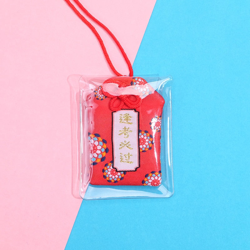 Japanese Prayer Omamori Pray Fortune Beauty Health Safety Lucky Charms Wealth Bag Guard Talisman Pendant Keychain Couple Gift
