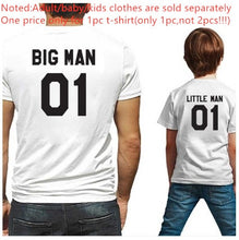Load image into Gallery viewer, Family Matching Clothes Fashion Big Little Man Tshirt Daddy And Me Outfits Father Son Dad Baby Boy Kids Summer Clothing Brothers custom handmade handprinted

