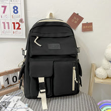 Load image into Gallery viewer, New Trendy Korean Version Large-capacity School Bag Lightweight Simple Travel Backpack Teen Girls Many Pockets Backpacks
