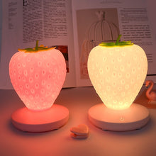 Load image into Gallery viewer, Led Energy-saving Lamp Children with Sleeping Night Light Fun Strawberry Shape USB Charging Silicone Lamp Touch Switch Luminaria
