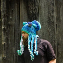 Load image into Gallery viewer, New Octopus Beard Knit Wool Hat Hand Weave Men Christmas Cosplay Party Funny Tricky Headgear Winter Warm Couples Beanie Caps
