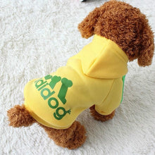 Load image into Gallery viewer, Adidog Clothes, Pet Dog Clothes for Small Medium Dogs, Cotton Hooded Sweatshirt, 2021 Hot Selling Warm Two-Legged Pet Jacket
