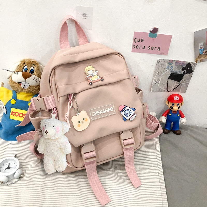 Small Women's Backpack Girls School Bag Waterproof Nylon Fashion Japanese Casual Young Girl's Bag Female Mini