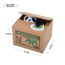 Load image into Gallery viewer, Panda Coin Box Kids Money Bank Automated Cat Thief Money Boxes Toy Gift for Children Coin Piggy Money Saving Box
