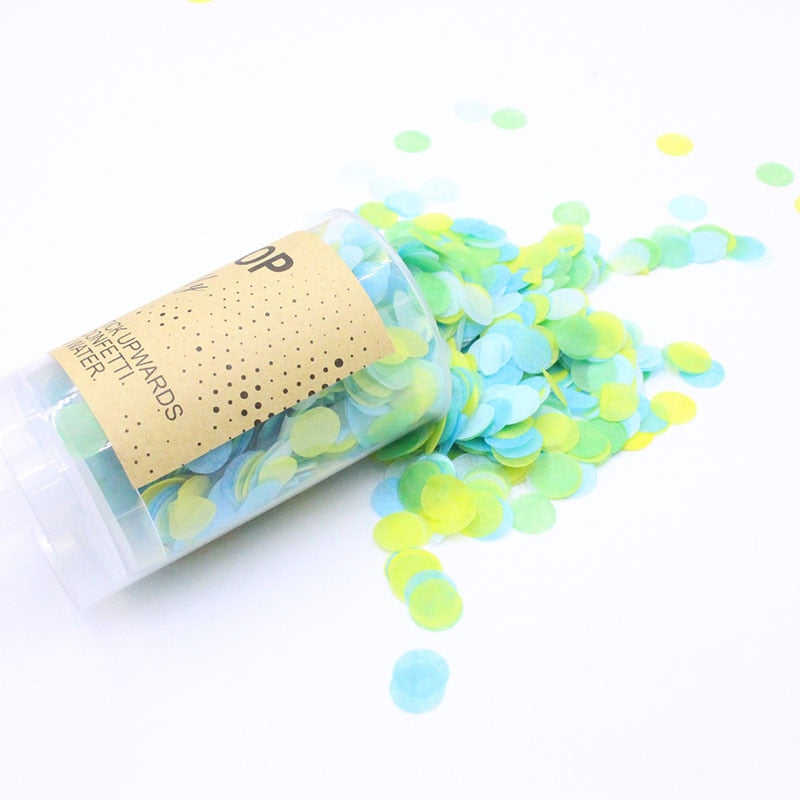 Push Pop Party Confetti Poppers Wedding Happy Birthday Flower Mini Round Confetti Gender Reveal Party Decoration holiday