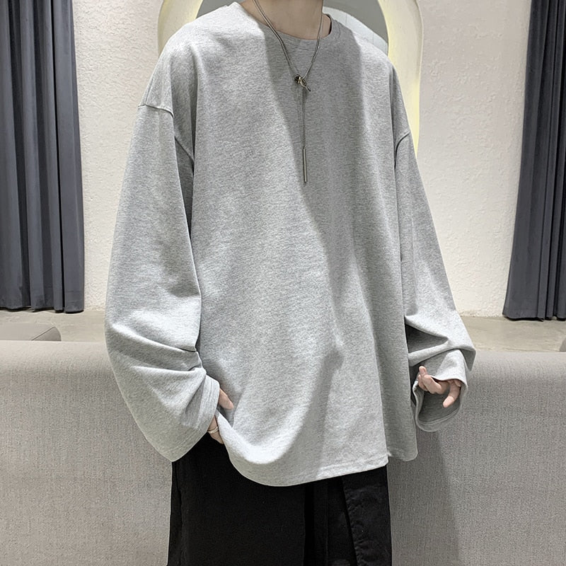 Oversized Solid colors Pullover Hoodies For Men Mens Streetwear Harajuku Sweatshirts Long Sleeve Korean Clothes Women