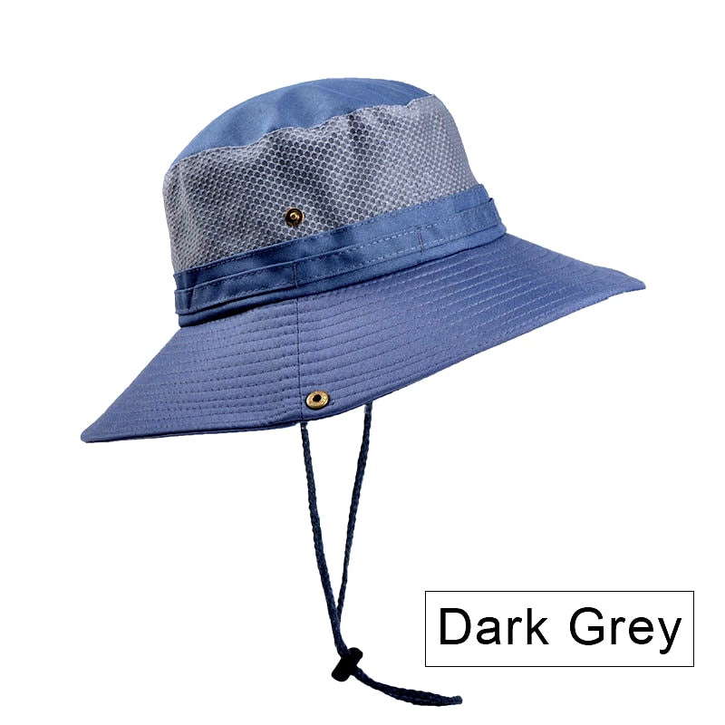 Men's Hat Panama Bucket Hat Outdoor Sun Protection Hats For Men Fashion Summer Hat Sun visor Fisherman's Hat Anti-UV Sun Hat