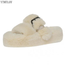 Load image into Gallery viewer, 2022 Winter Fashion Soft Warm Comfort Flat Fur Slipper Brand Designer Slip On Loafers Mules Flip Flops Casual Ytmtloy Indoor
