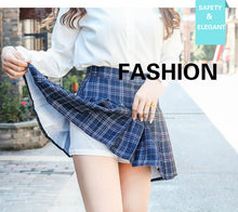 Load image into Gallery viewer, Y2k Summer Korean Fashion Short Women Skirt Casual Slim Elastic High-Waisted Striped Harajuku Pleated Plaid A-Line Mini Skirts
