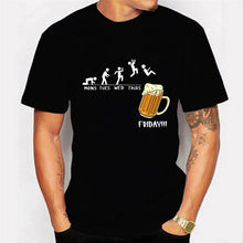 Load image into Gallery viewer, Friday Beer Print Men&#39;s Brand T-shirts Funny Graphic Tshirts T-Shirt Shirt alcoholic dad father daddy grandpa custom handmade print
