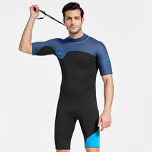 Load image into Gallery viewer, SBART 2MM Neoprene Wetsuit Men Keep Warm Swimming Scuba Diving Bathing Suit Short Sleeve Triathlon Wetsuit for Surf Snorkeling
