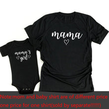 Load image into Gallery viewer, Family Matching Outfits Mama and Mama&#39;s girl Tshirt Mother Daughter Mum T-Shirt Tops Toddler Baby Kids Girls Clothes custom print
