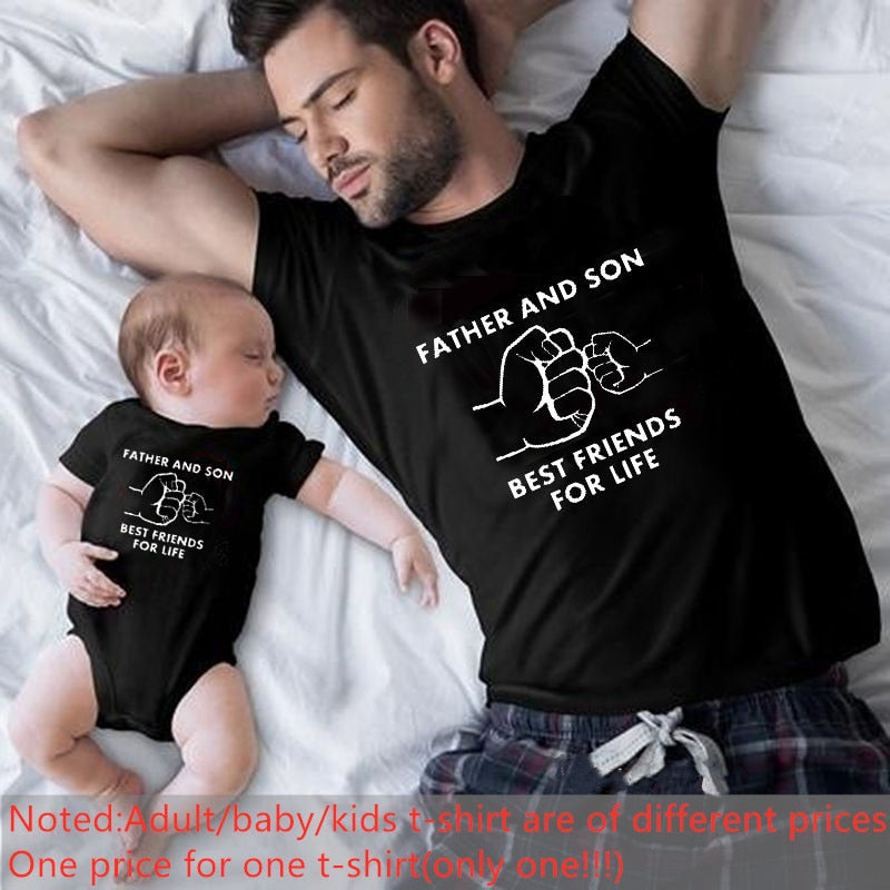 Family Matching Clothes Fashion Big Little Man Tshirt Daddy And Me Outfits Father Son Dad Baby Boy Kids Summer Clothing Brothers custom handmade handprinted
